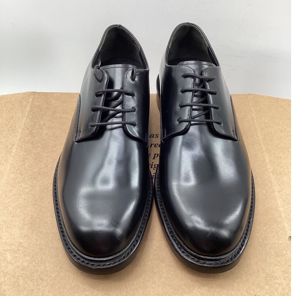 Vince Mens Black Leather Derby Dress Shoes Round Toe Lace Up Size 9M EUR 42